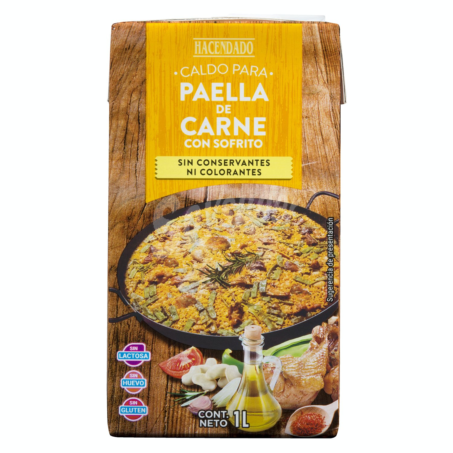 Caldo liquido paella carne con sofrito