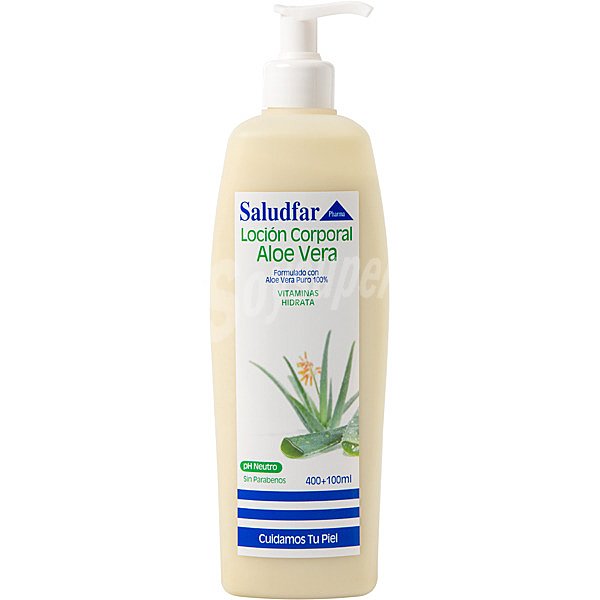 Loción corporal hidratante con aloe vera pH Neutro