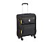 Maleta de cabina 4 ruedas slim, flexible y de color negro, 55cm. delsey