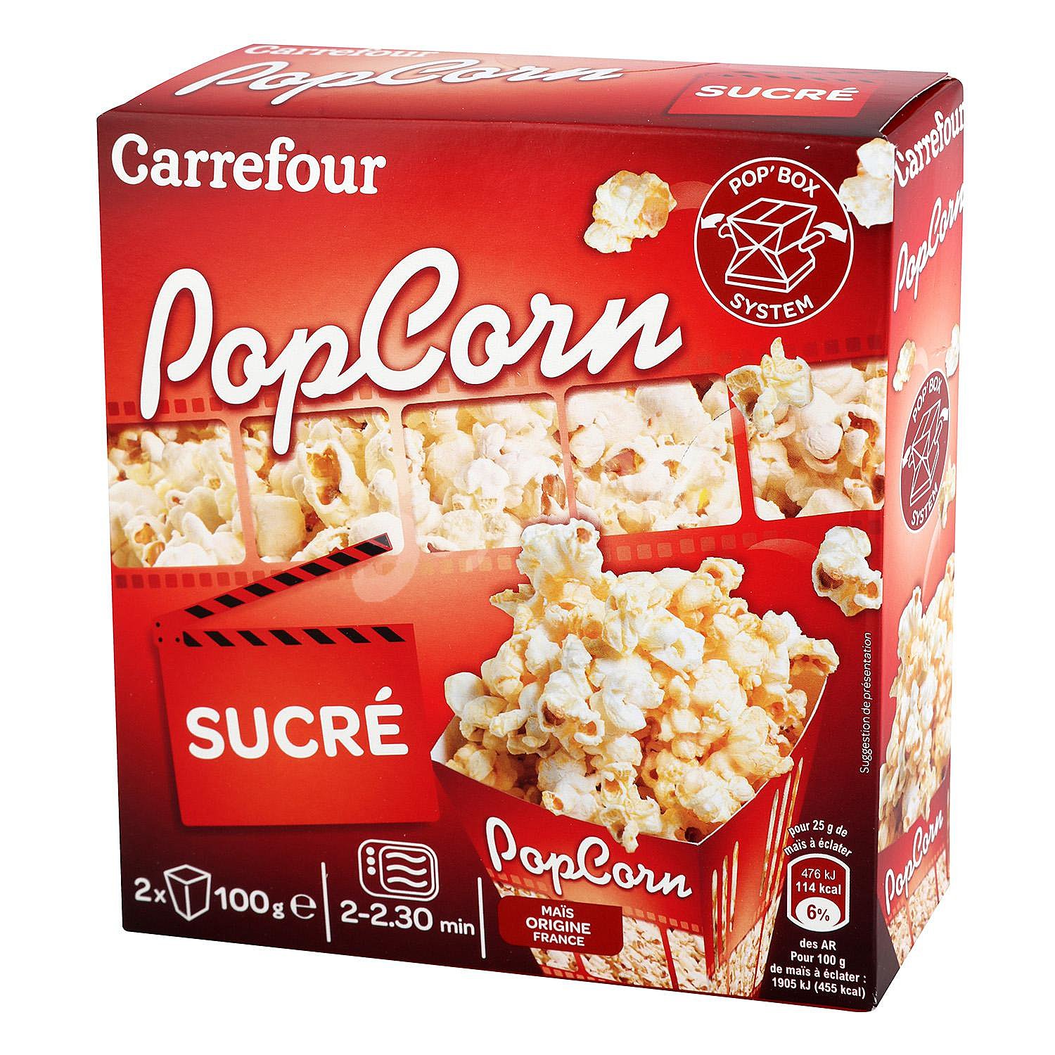 Palomitas dulces Pop Box Carrefour