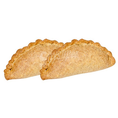 Cocarrois integrales rellenos de pasta dulce de verduras (coliflor, acelgas, pasas) empanada