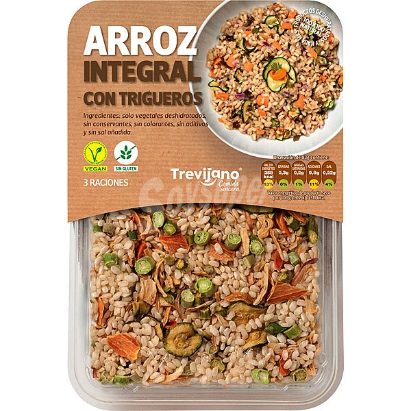 Arroz integral con trigueros sin gluten