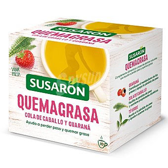 Infusión quemagrasa con cola de caballo y guaraná sabor fresa en bolsitas Susarón