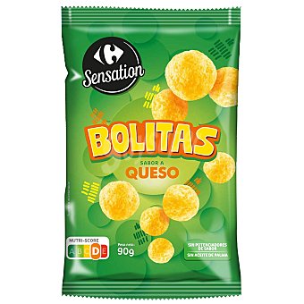 Bolitas de maíz sabor queso Sensation Carrefour sin aceite de palma