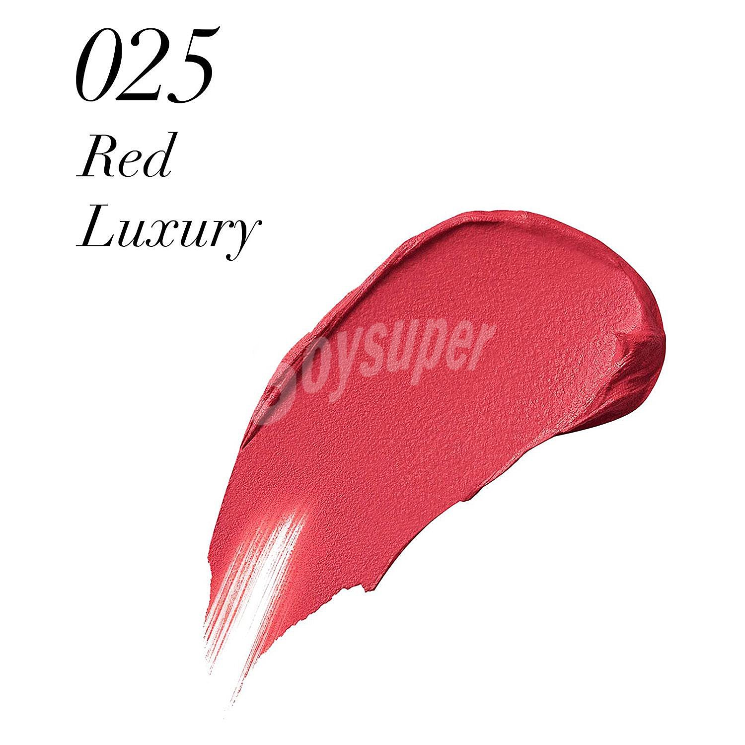 Barra de labios lipfinity velvet matte 025 red luxury Max Factor