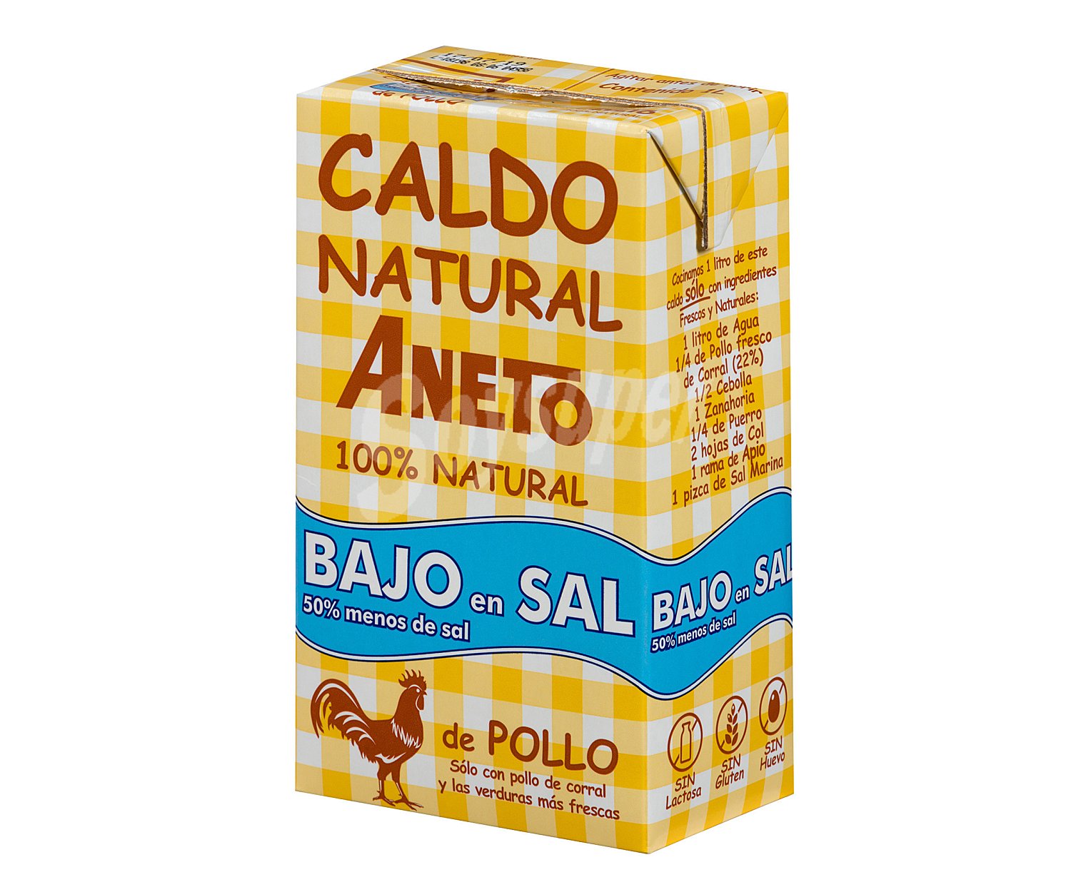 Aneto Caldo natural de pollo bajo en sal aneto