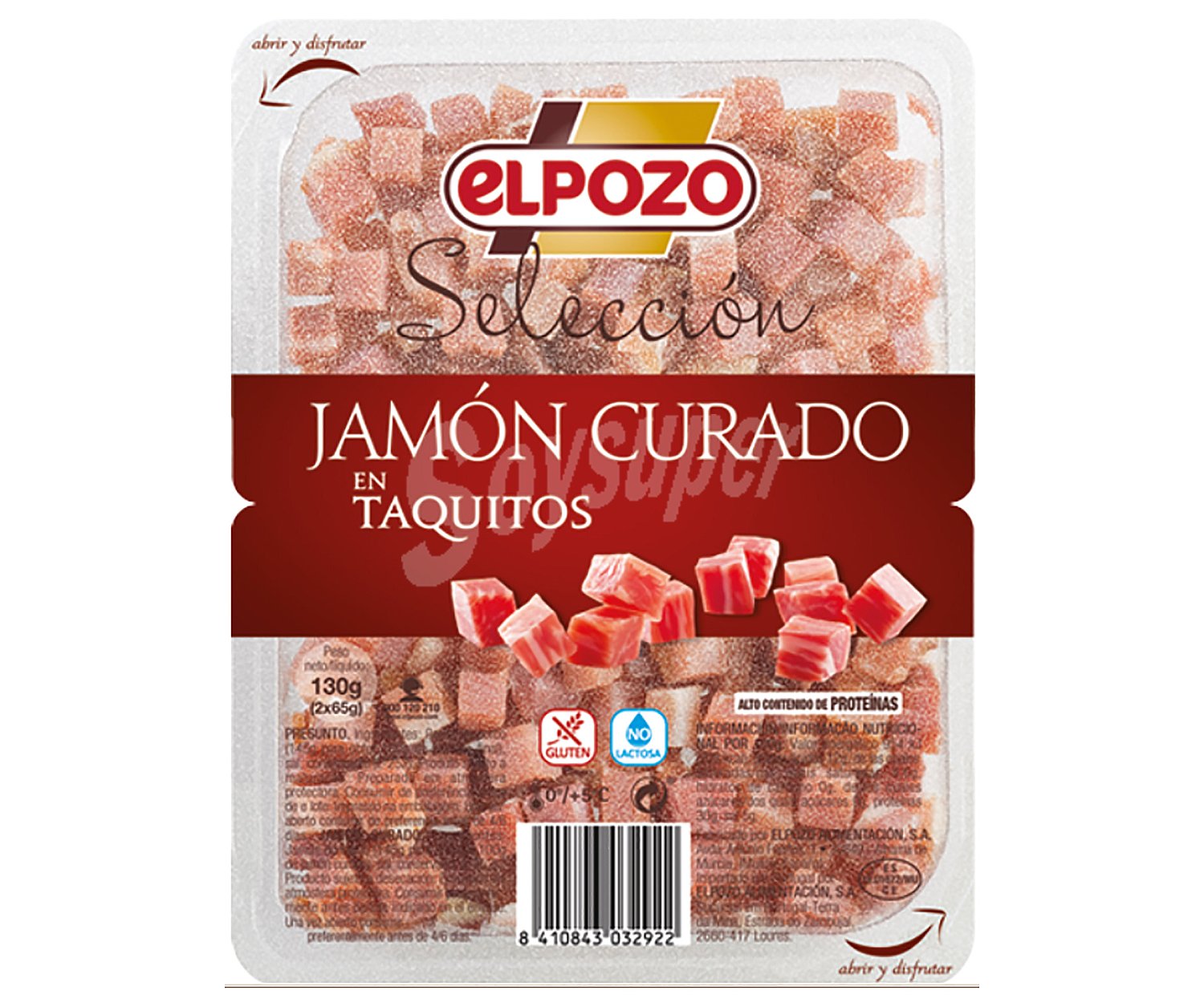 Jamón curado en taquitos