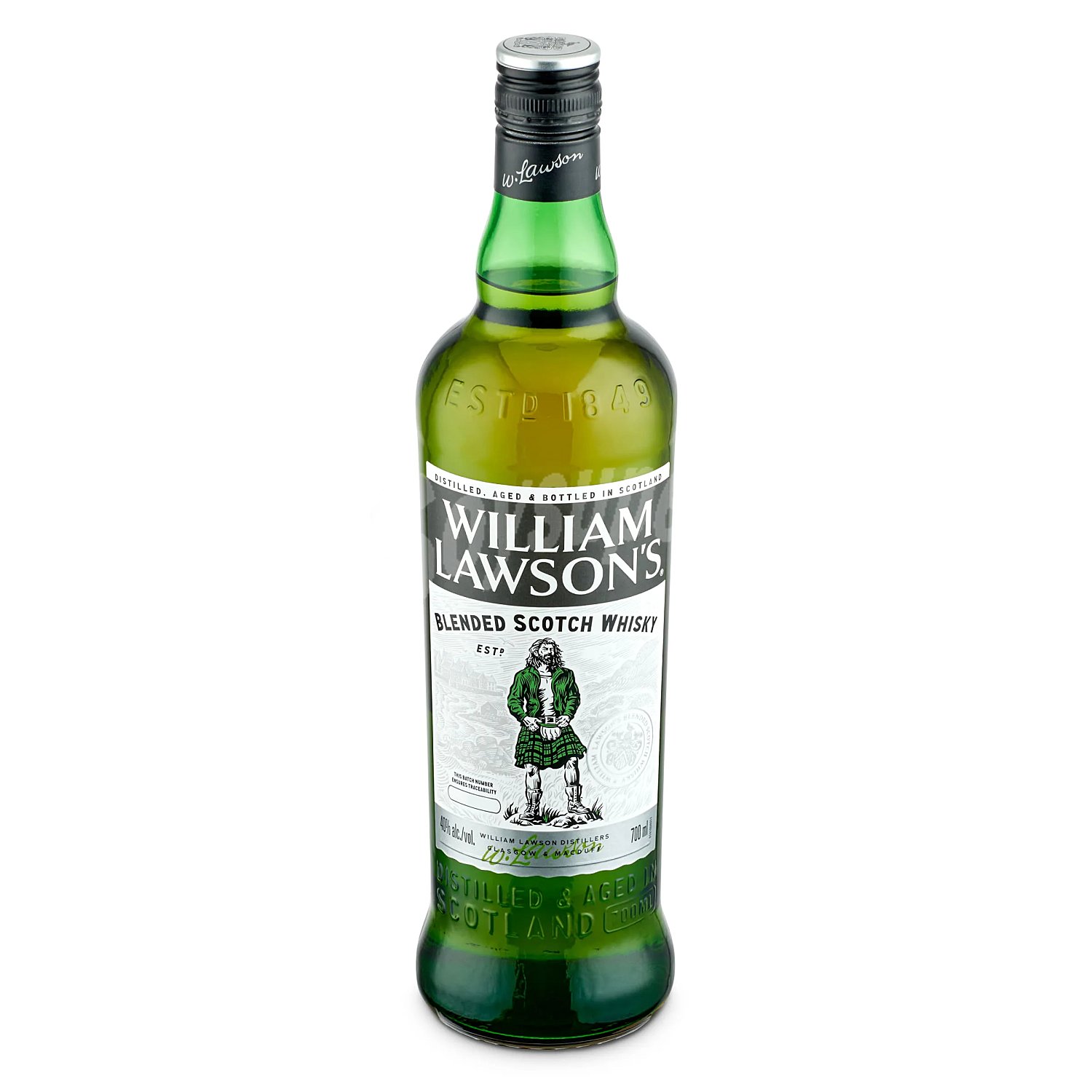 Whisky blended destilado y embotellado en Escocia william lawson