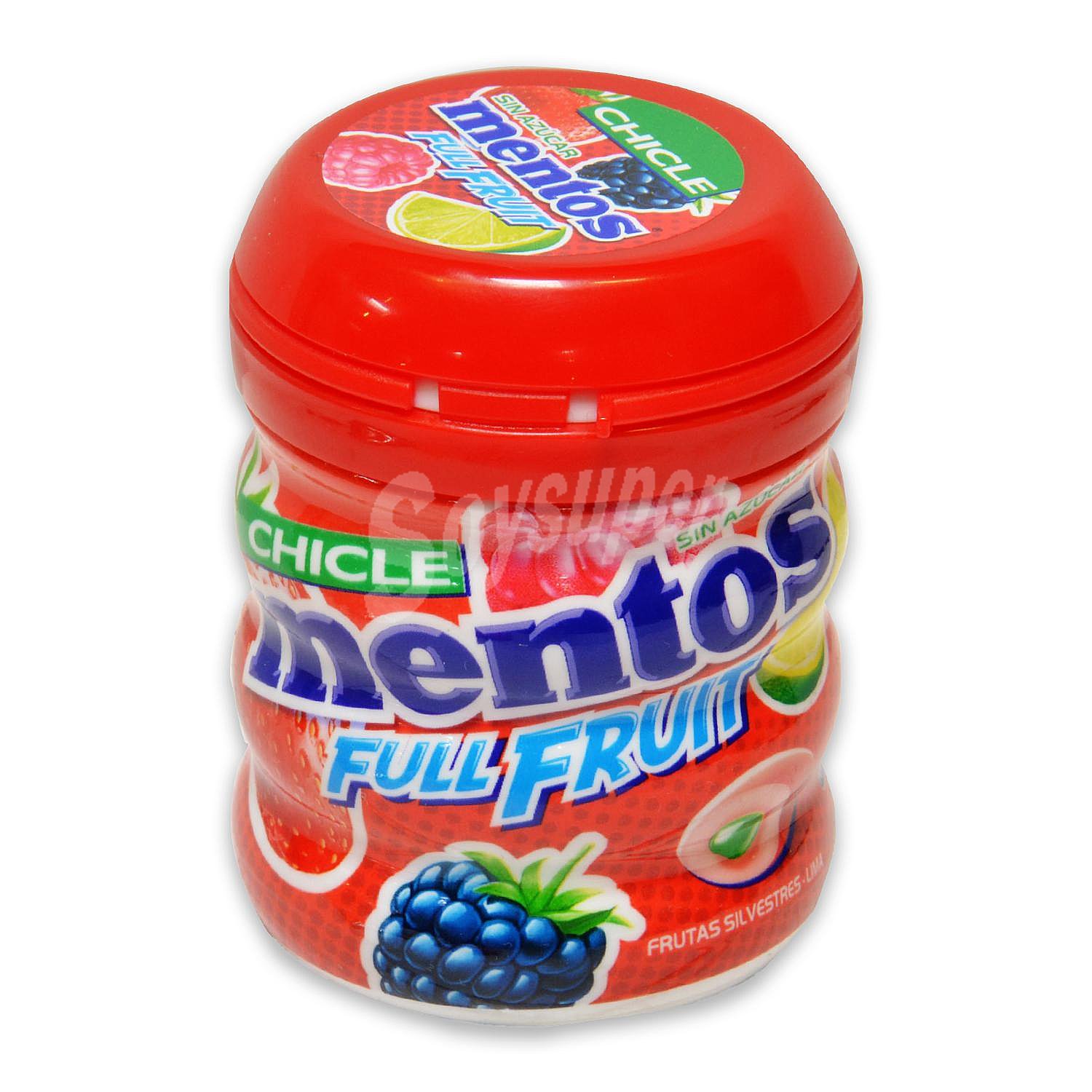 Chicle con sabor a frutas silvestres, sin azúcar