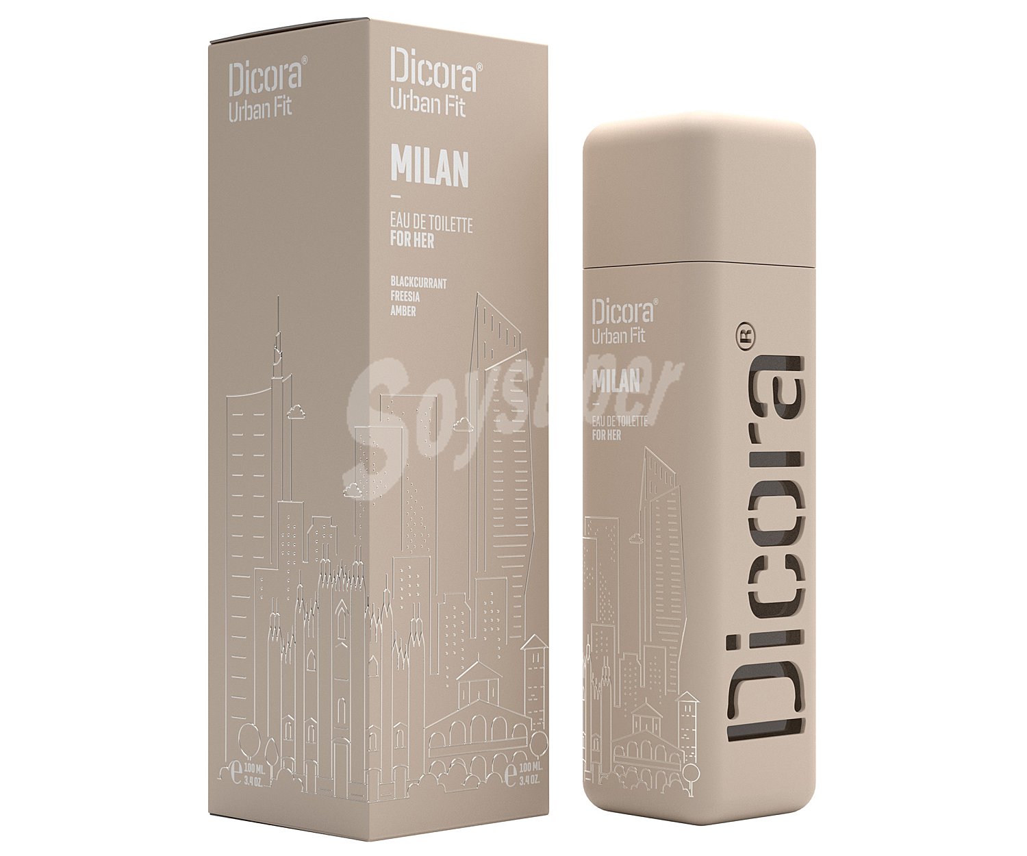 Eau de toilette para mujer con vaporizador en spray urban FIT milan