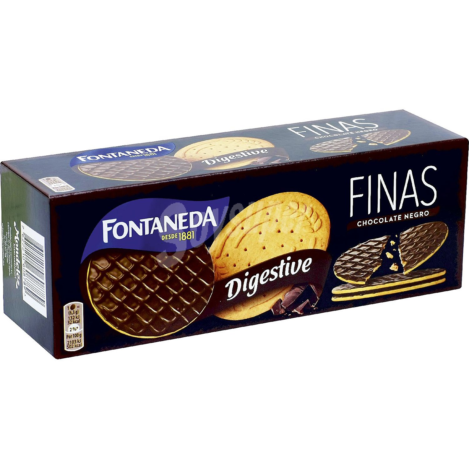 Galletas finas de chocolate negro Digestive FONTANEDAc170