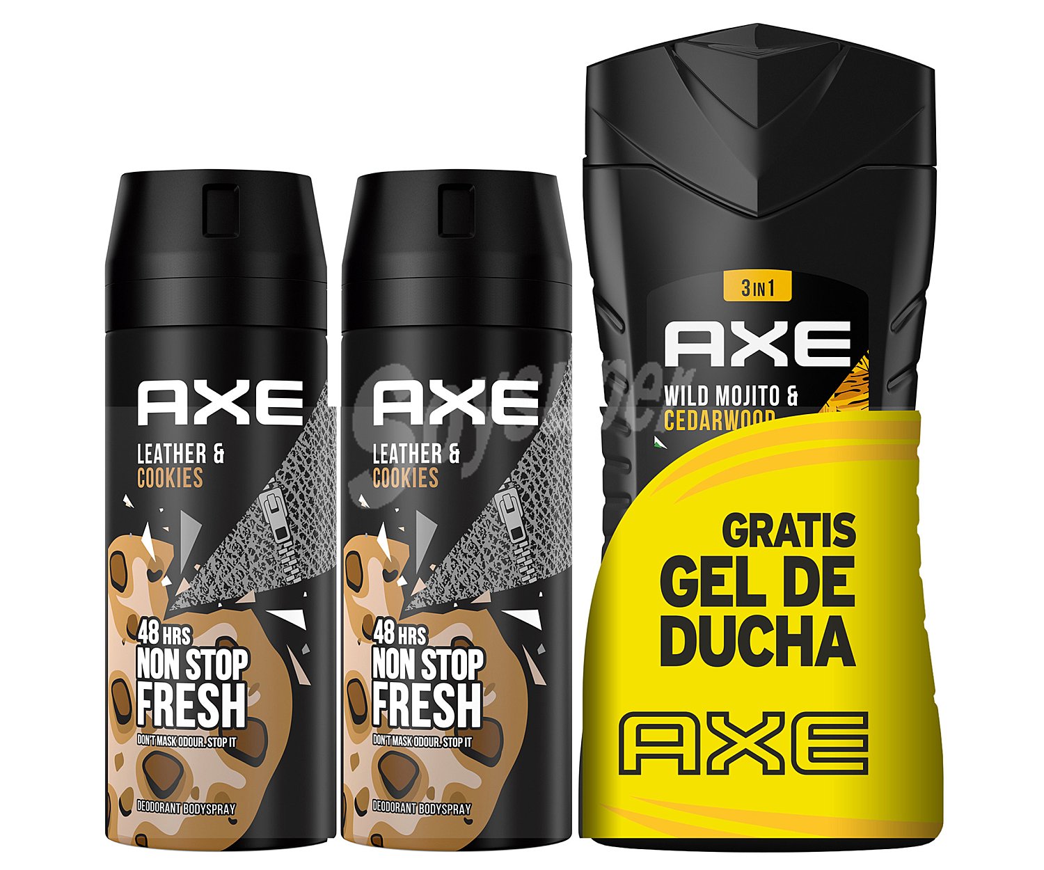 Desodorante en spray para hombre con protección anti transpirante hasta 48 horas leather & cookies