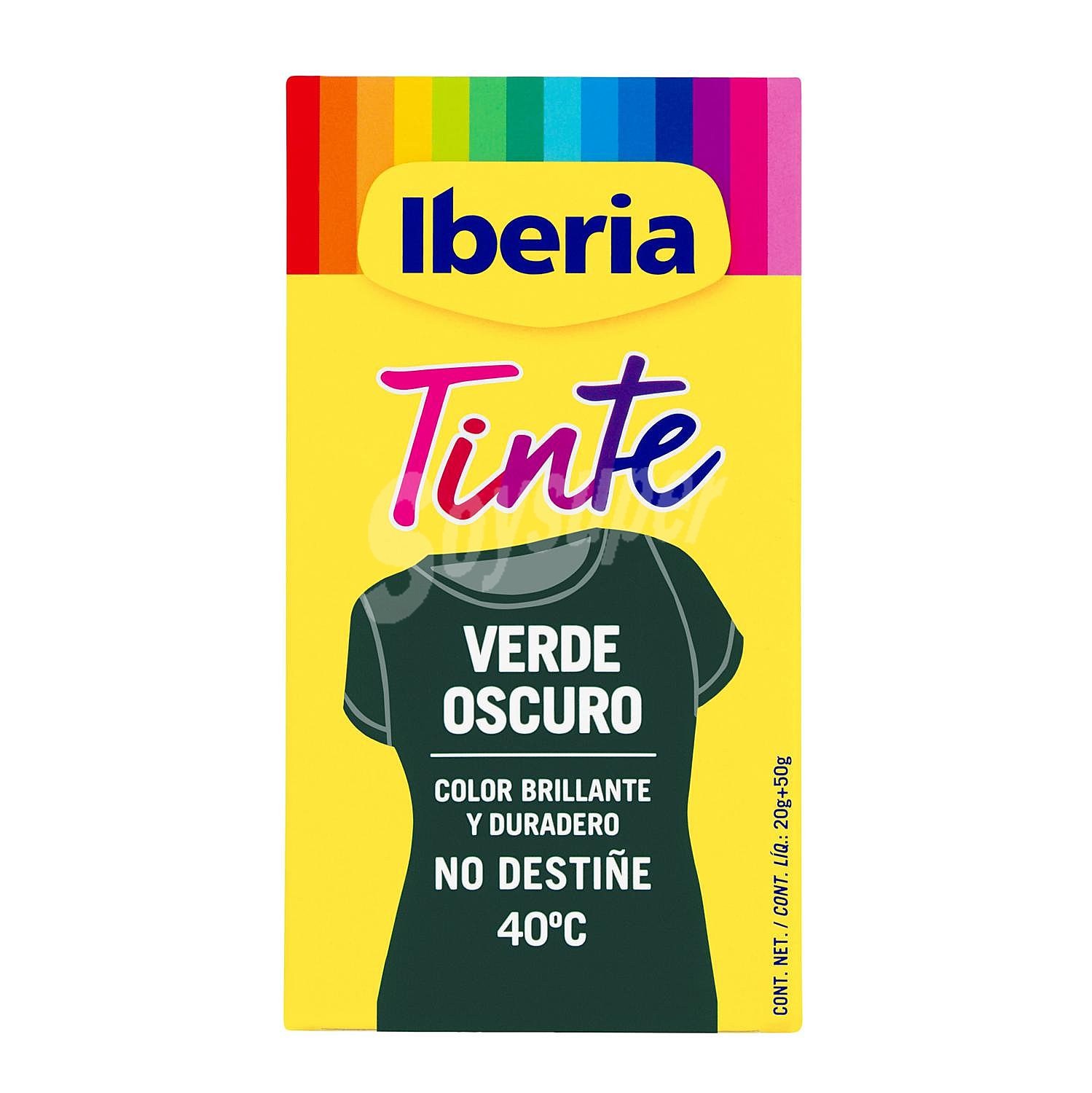 Tinte para la ropa verde oscuro 40ºC Iberia