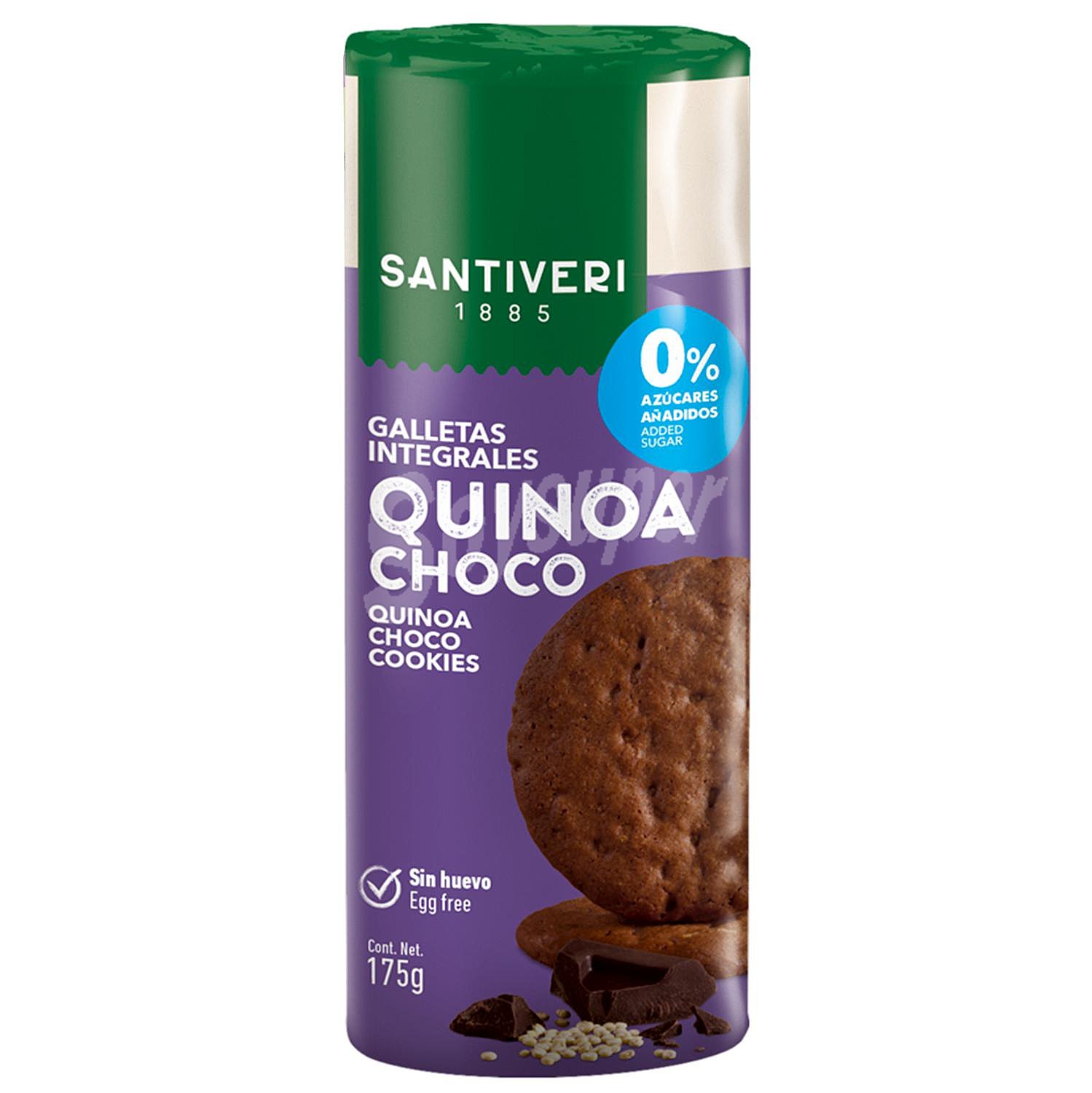 Galletas con quinoa y chocolate sin azúcar añadido Santiveri