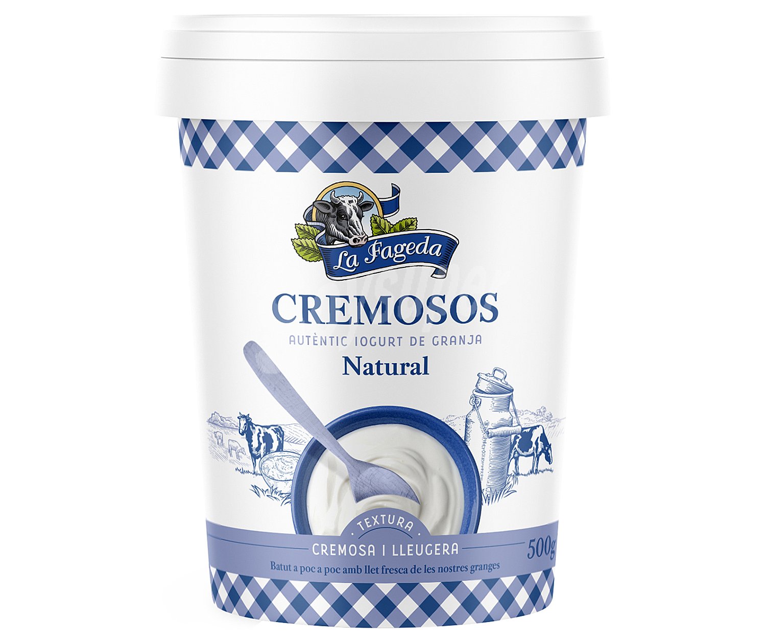 Yogur natural de textura cremosa y ligera