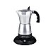 Cafetera tradicional moka eléctrica orbegozo KFE 660, capacidad de 3 a 6 tazas, tapa con ventana, apagado automático, potencia 480W