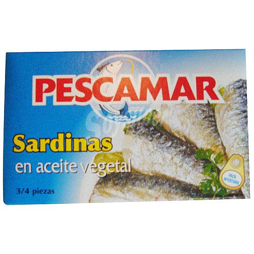 Pescamar Sardinas en aceite vegetal pescamar