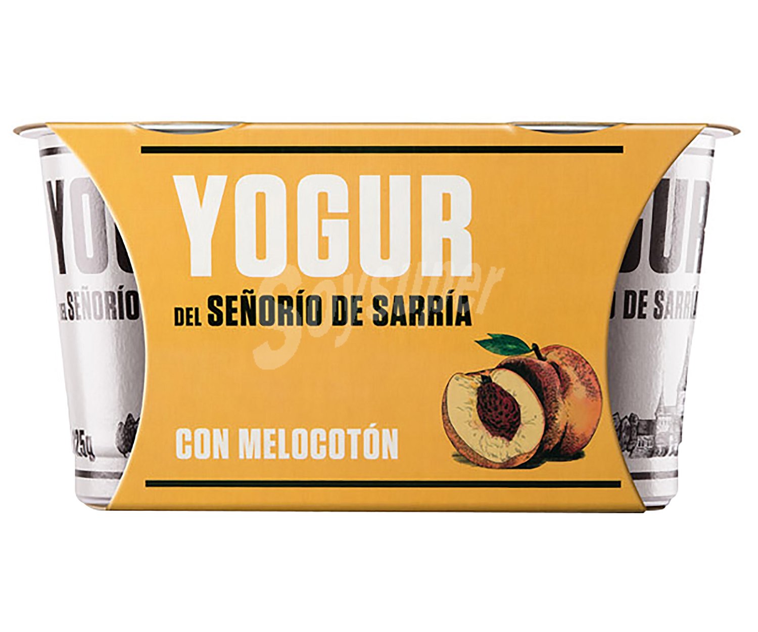 Yogur natural con trocitos de melocotoón