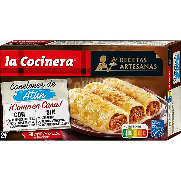 Canelones de Atún congelados Pack de 8 Unidades