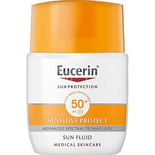 Fluido solar facial, para pieles normales a mixtas, con factor de protección 50+ (muy alto)