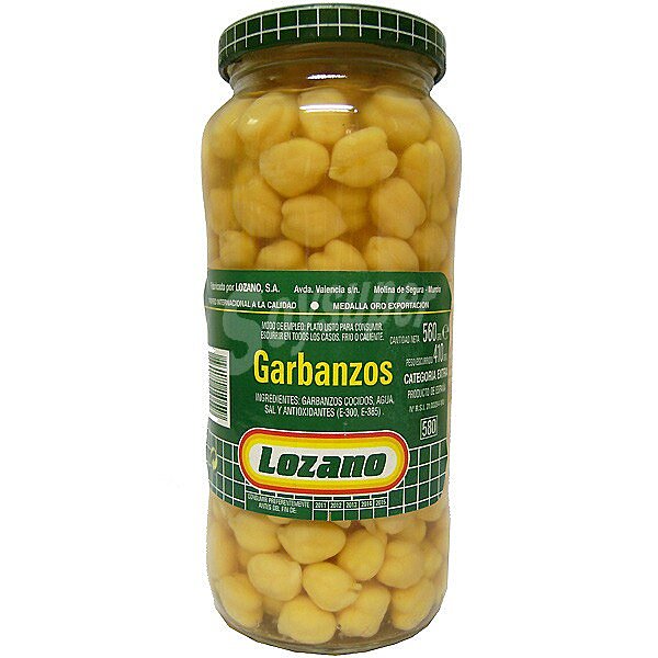 Garbanzos cocidos al natural