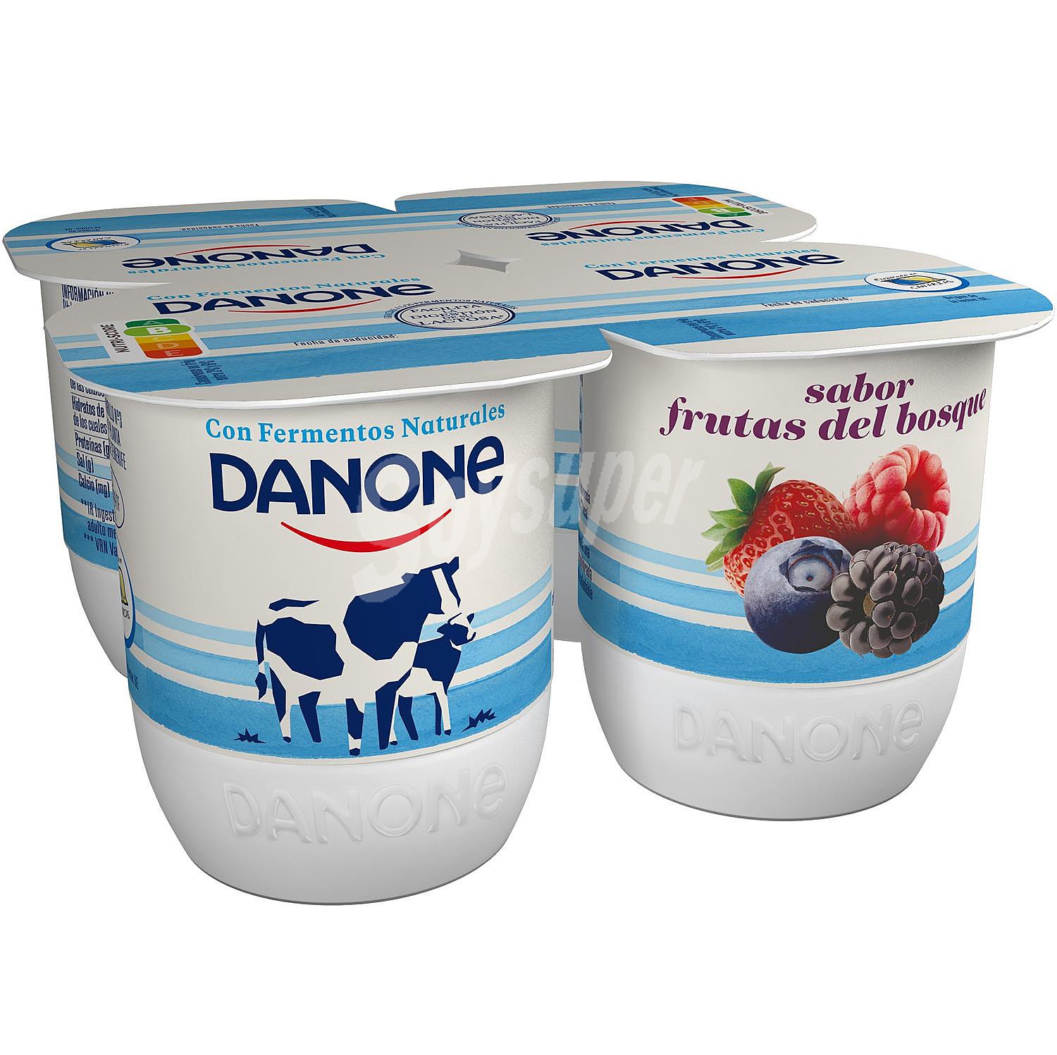 Yogur sabor frutas del bosque sin gluten