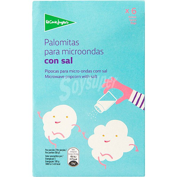 Palomitas para microondas con sal