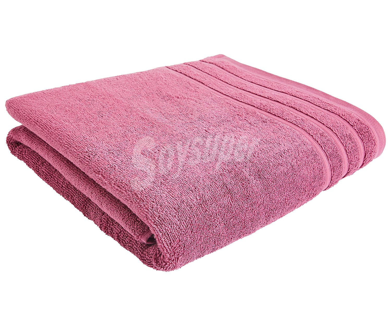 Toalla de baño 100% algodón color rosa, densidad de 500g/m², actuel.