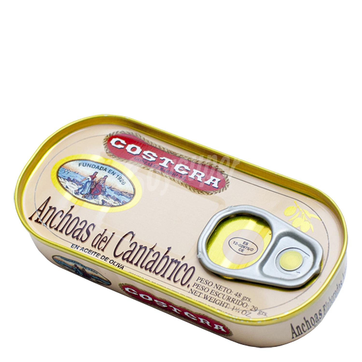 Anchoas del Cantábrico en aceite de oliva Costera