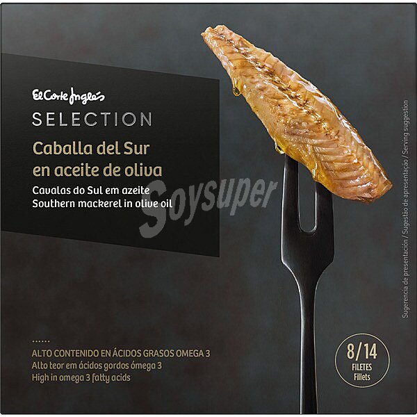 Filetes de caballa del sur en aceite de oliva