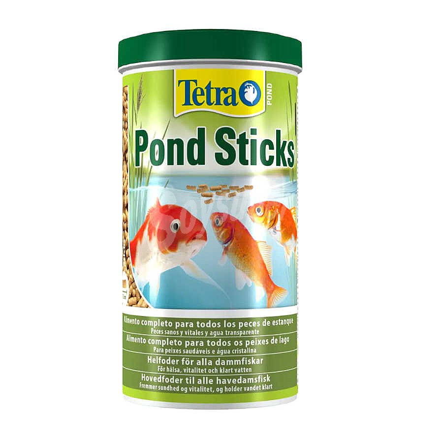 Alimento para peces de estanques de jardín sticks