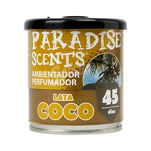 Ambientador coche en gel con aroma coco, paradise scents