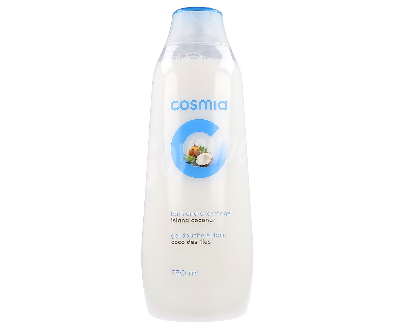 Gel para ducha o baño con agua de coco