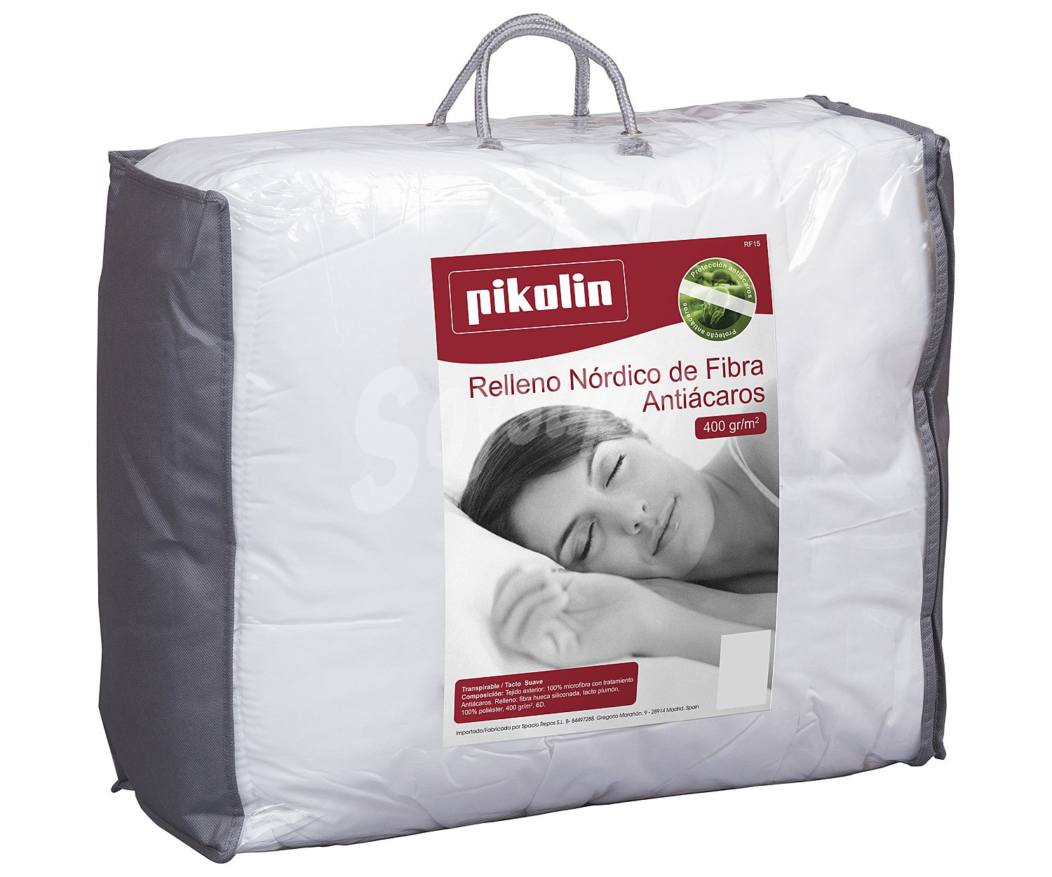 Relleno nórdico antiácaros cama 90cm, /m². pikolin