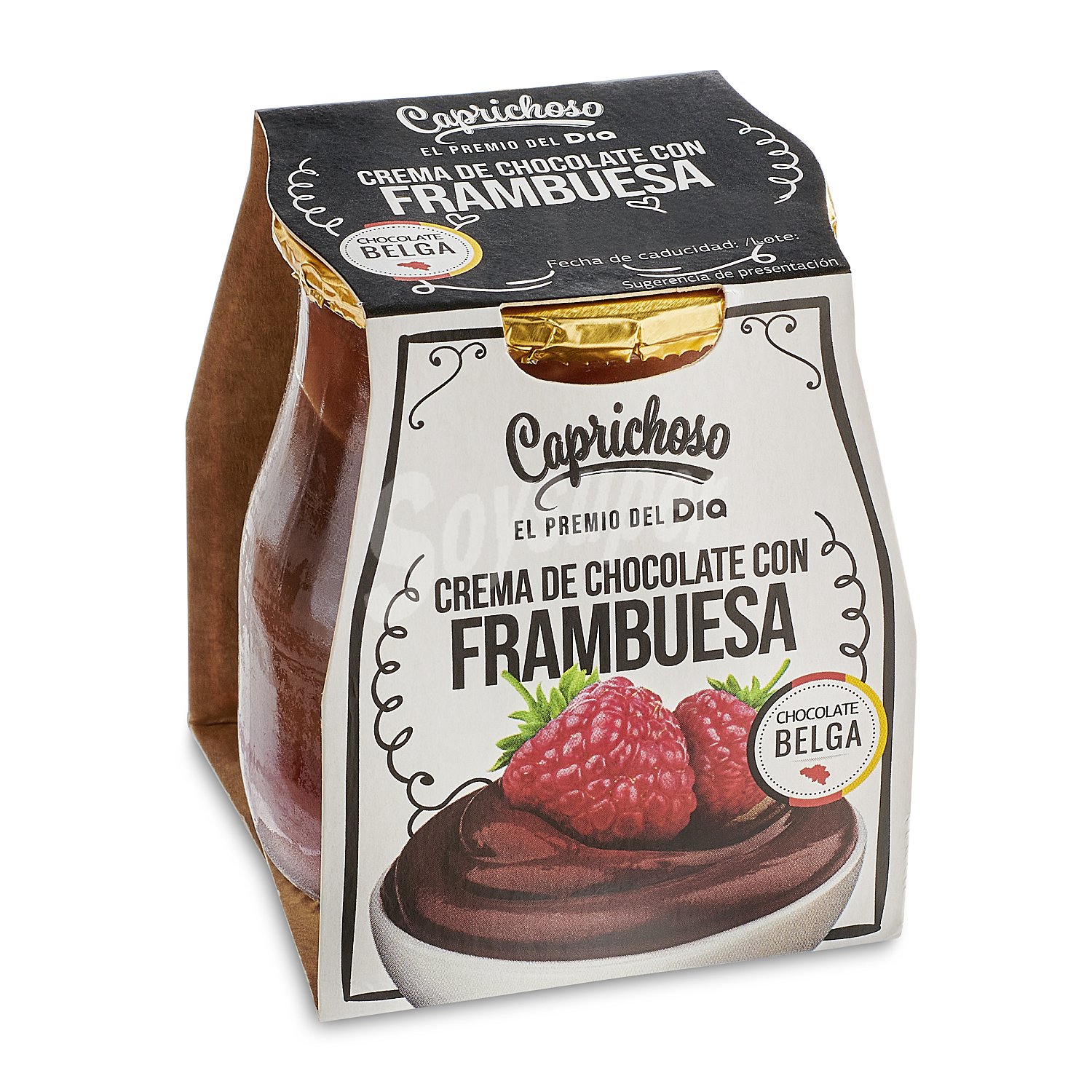 Crema de chocolate y frambuesa tarrina 125 gr