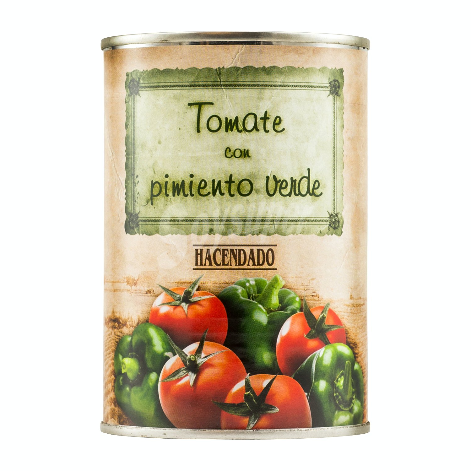 Tomate natural con pimiento verde