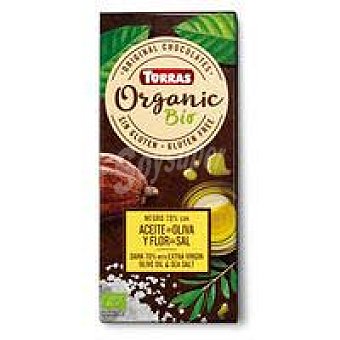 Chocolate Bio 70% con aceite oliva y flor de sal torras, tableta 100g