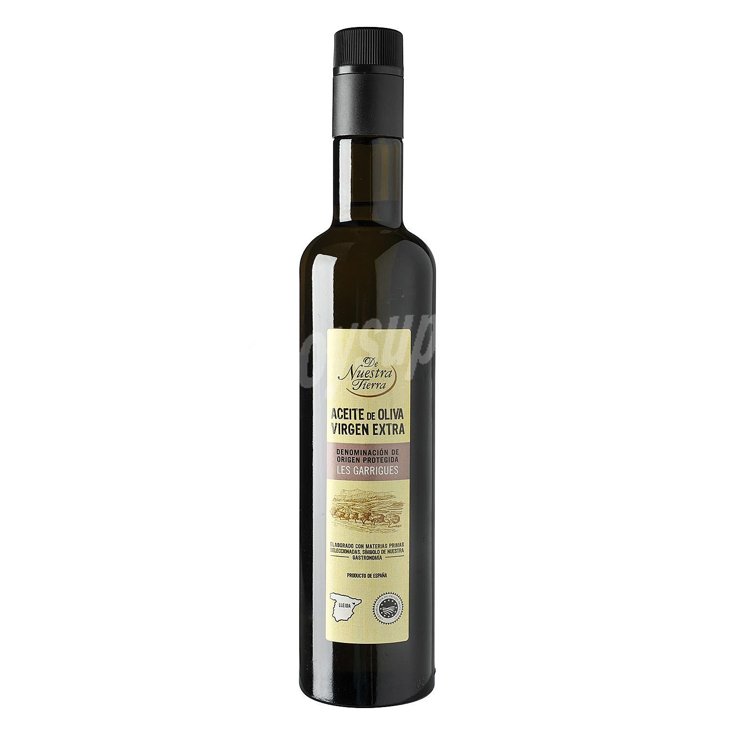 Aceite de oliva virgen extra De Nuestra Tierra D.O Les Garrigues