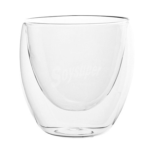 Vaso de vidrio con doble pared especial para cafés, 0,12 litros, Serenia QUID.