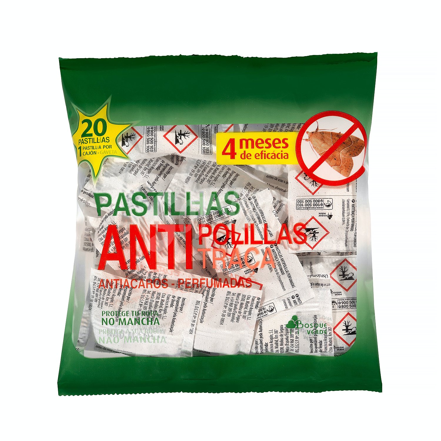 Antipolilla ropa antiacaros (pastillas)