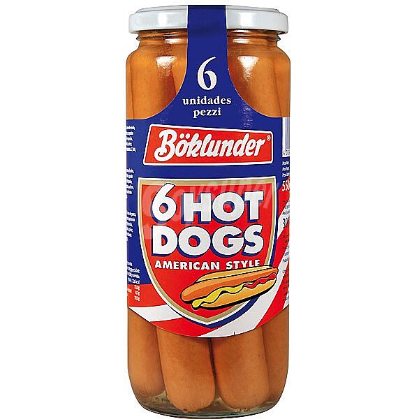 Salchichas Hot Dog estilo americano frasco 300 g neto escurrido