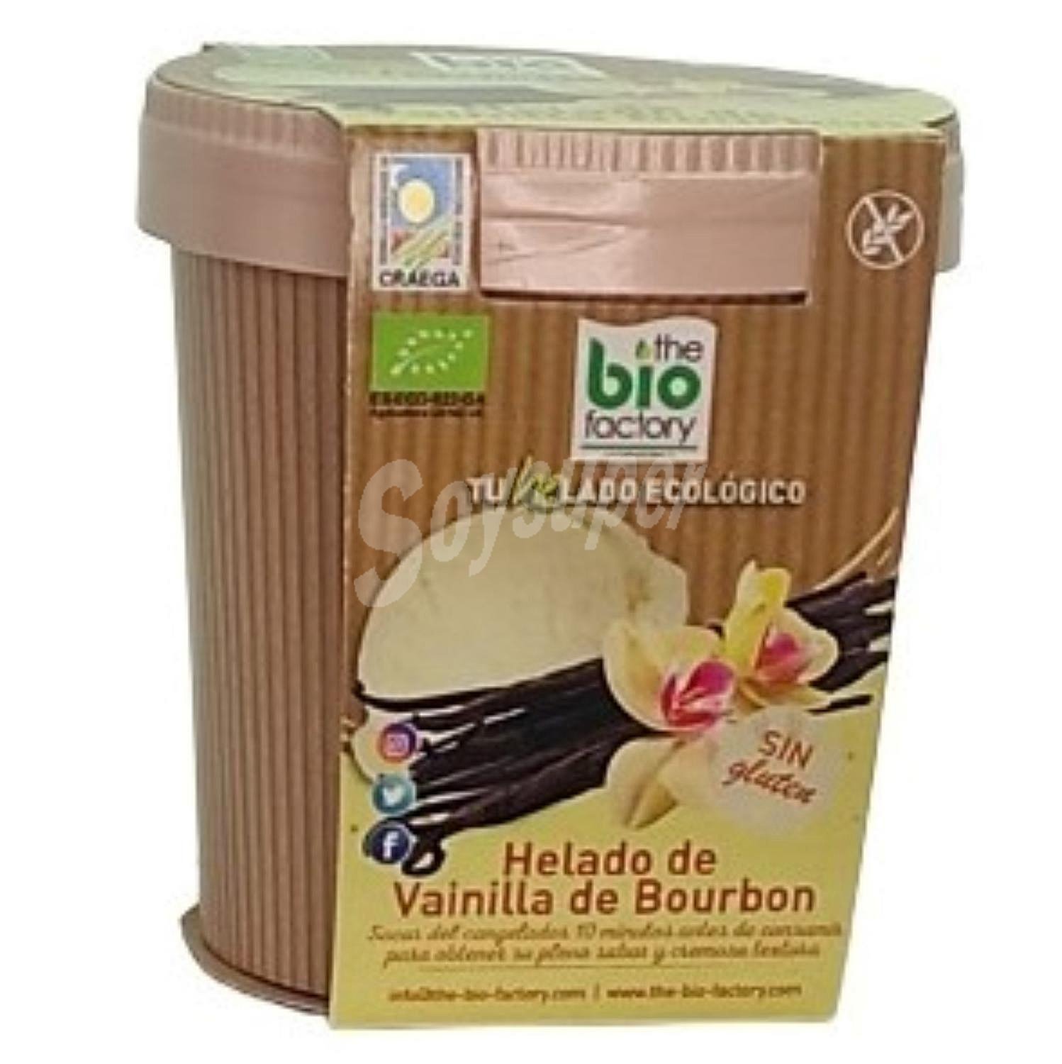 Helado de vainilla bourbon ecológico The Bio Factory sin gluten