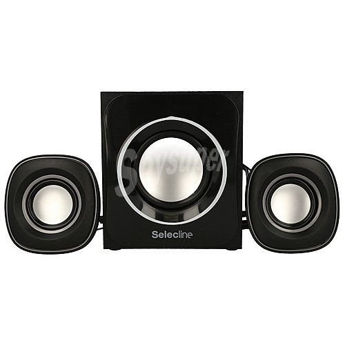 Altavoces 2.1 selecline 871874, 6W, control volumen, alimentación USB