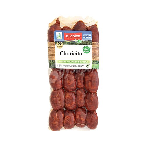 EL chico Chorizitos asturianos con un ligero ahumado de Roble, elaborado sin gluten ni lactosa EL chico