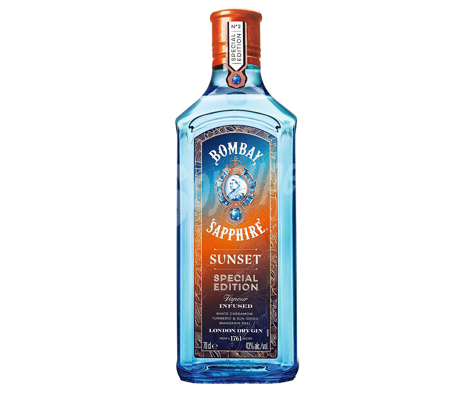 Bombay Ginebra inglesa tipo London Dry Gin bombay Shaphire sunset