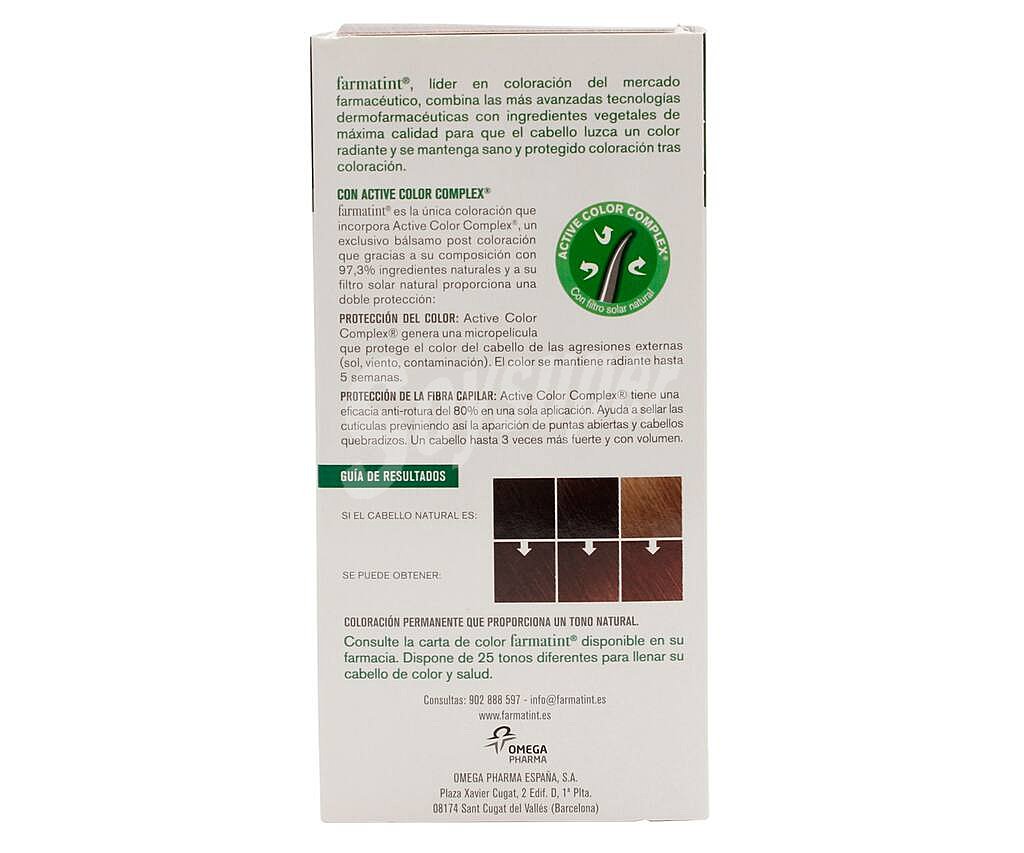 Farmatint Tinte de color castaño claro cobrizo y número 5 R farmatint