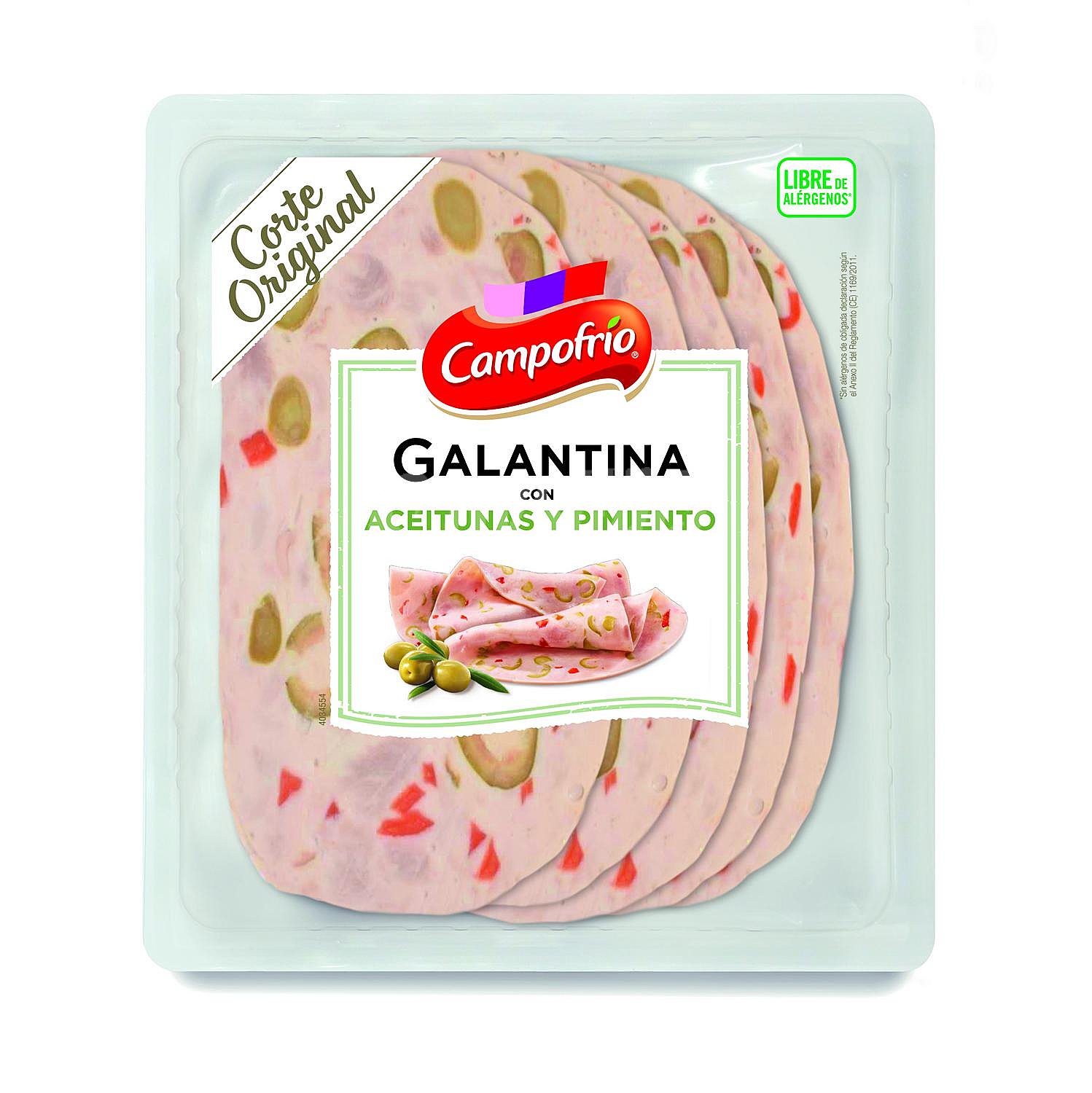 Galantina con aceitunas y pimiento sin gluten