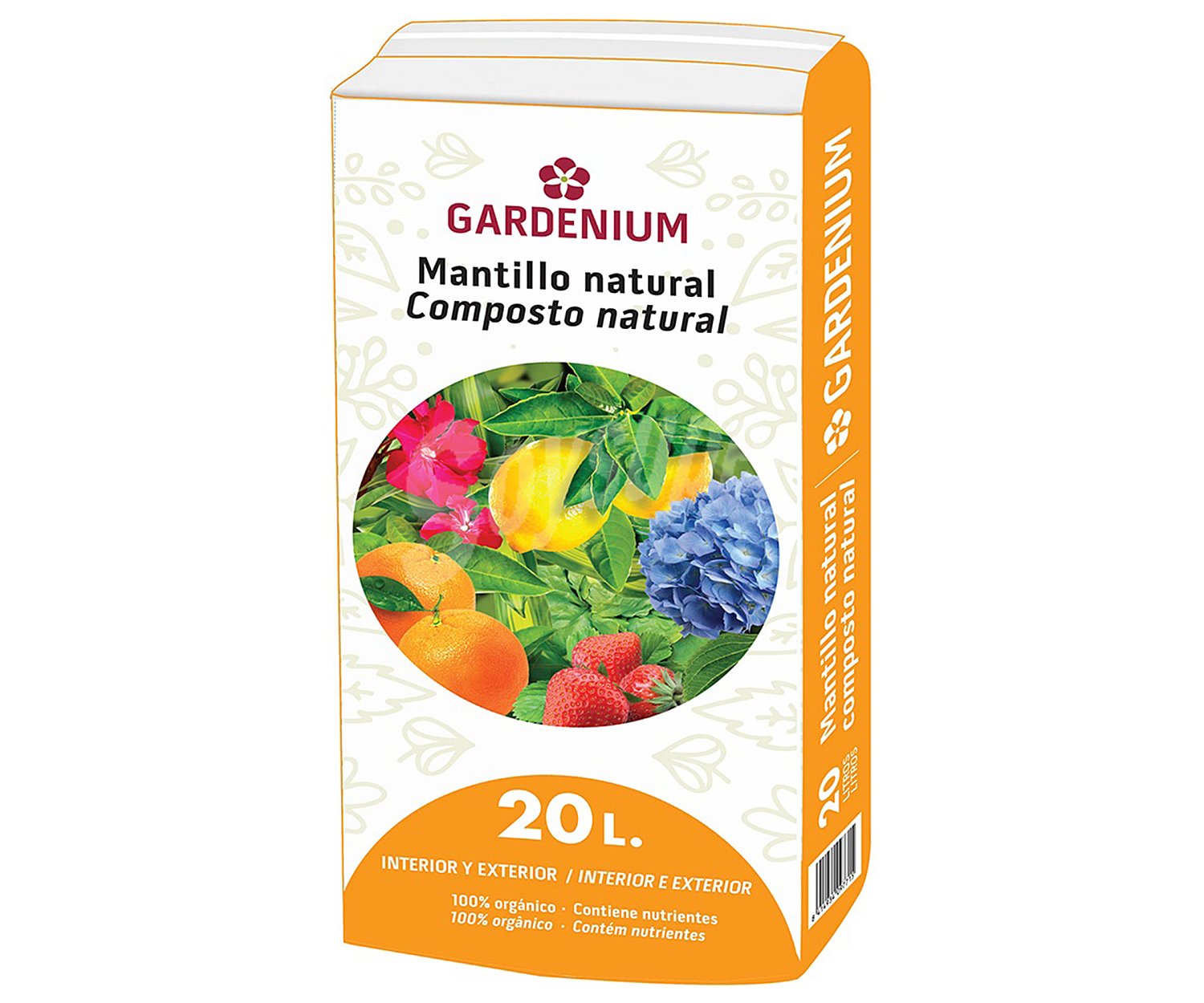 Mantillo natural de 20 litros 100% orgánico, GARDENIUM.