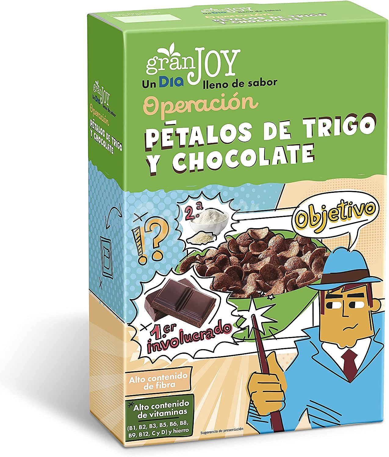 Cereales de pétalos de trigo y chocolate Gran Dia