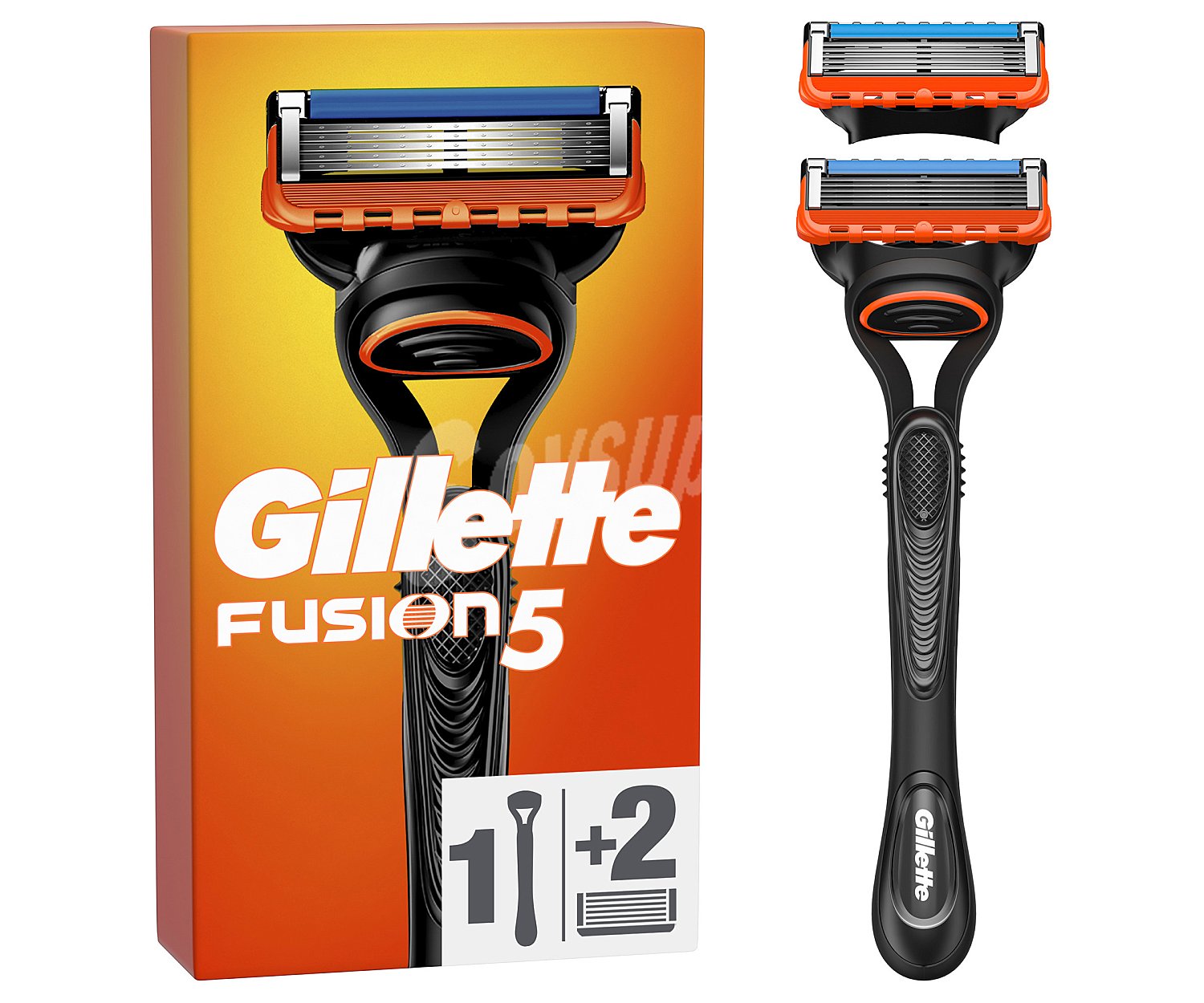 Gillette Maquinilla de afeitar recargable con 2 cabezales pivotantes de cinco hojas gillette Fusion 5